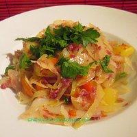 Corned beef hash with cabbage - corned beef mit kartoffeln und weißkohl