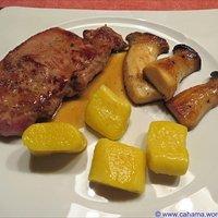 Kalbskotelett mit Kräuterseitlingen und Gnocchi