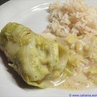 Spitzkohlrouladen mit Fischfüllung