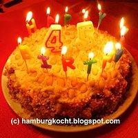Weiße Mandeltorte hoch drei