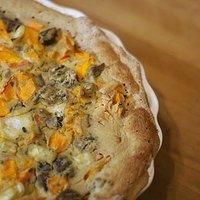 Kürbis-Maronen-Quiche