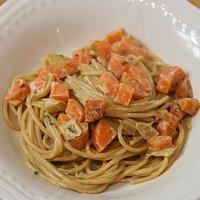 Spaghetti mit Möhrencarbonara
