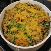 Schneller Nudelauflauf mit Cheddar