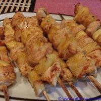 Puten-Ananas-Curry-Spieße