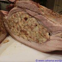 Gefüllter Schweinebauch (Laugengebäck-Füllung)