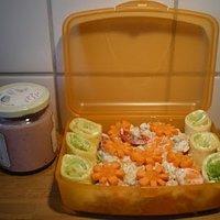 Waldbeer-Kiwi-Joghurt, schnelle Wraps und Reissalat