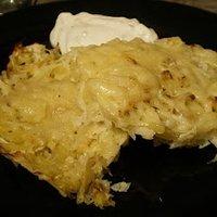 Kartoffel-Weißkohl-Rösti mit Tzatziki