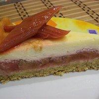 Käsekuchen mit Rhabarber