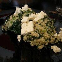 Couscous mit Blattspinat und Feta