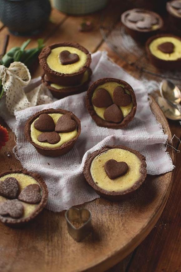 Schoko-Herz-Cheesecake-Muffins Be my Valentine
