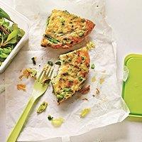 Rezept von james ramsden: pea, spring onion and gruyère frittata