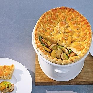 Kartoffel-Artischocken-Steinpilz-Pie