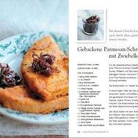 Rezept von camille antoine: gebackene parmesanschnitten mit zwiebelkonfitüre