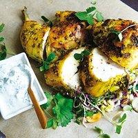Rezept von madalene bonvini-hamel: brathähnchen mit kohlrabi-fenchel-krautsalat & erdnuss
