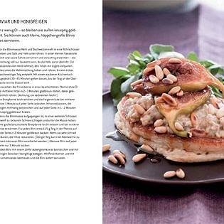 Blini mit Auberginenkaviar und Honigfeigen
