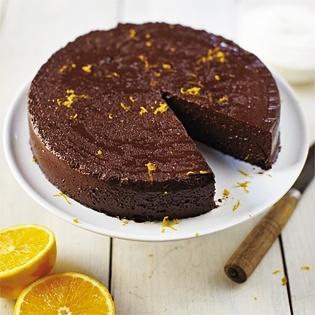 Schokoladen-Orangen-Kuchen mit Bourbon