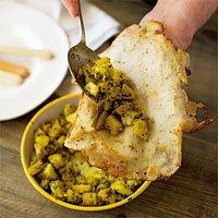 Rezept von stephanie alexander: potato, ginger and coriander semolina dosas