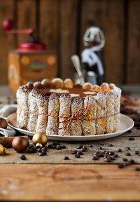 Tiramisu cheesecake charlotte & tchibo kaffee paket (werbung)