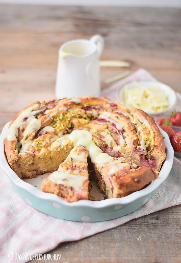 Erdbeer Pudding Pinwheel