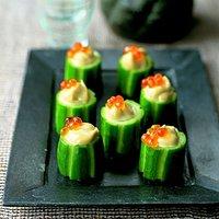 Rezept von kimiko barber: gurkenbecher mit wasabi-mayonnaise