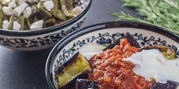 Gebratene Auberginen mit Joghurt