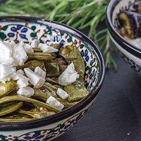 Mezze: grüne bohnen aus dem ofen