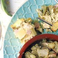 Tapas lernen rheinhessisch: tortilla mit grünen bohnen & kohlrabi-eintopf mit wildkräuter-pesto