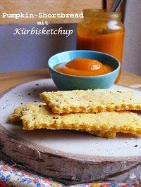 Kürbishaftes shortbread... pumpkin-shortbread mit kürbisketchup.