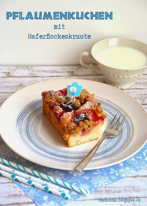 Pflaumenkuchen mit Haferflockenkruste