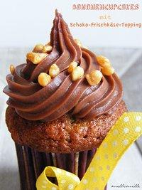 Gib dem affen zucker ...ähmmm.... oder bananencupcakes mit schoko-frischkäse-topping !
