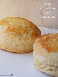 It's tea-time! scones mit frischkäse und lemon curd