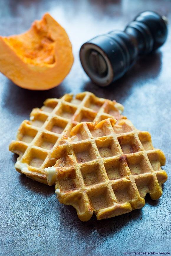 Feta und Potimarron Waffeln