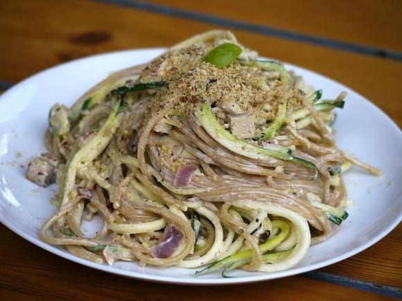 Räuchertofu Mandelsahne Carbonara