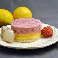 Entremets Citron-Framboises (kleine Zitronen-Himbeer-Torte)