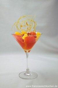 Salade d´agrumes au caramel (salat von zitrusfrüchte mit karamell)