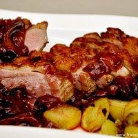 Magret de canard sauce au vin (Entenbrust in Rotweinsauce)
