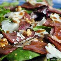 Salade de magret de canard fumé (salat mit geräucherte barbarieentenbrust)
