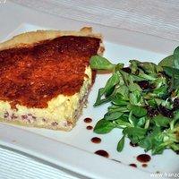 Quiche lorraine au fromage (gratinierter lothringer speckkuchen)