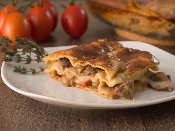 Pilz-Käse-Lasagne leicht und vegetarisch